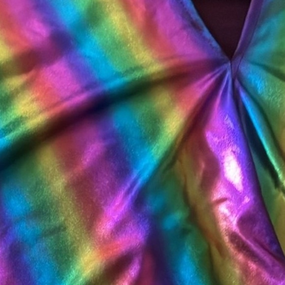 Jennafer Grace Rainbow shimmer Magic Caftan dress festival vintage - Picture 8 of 10